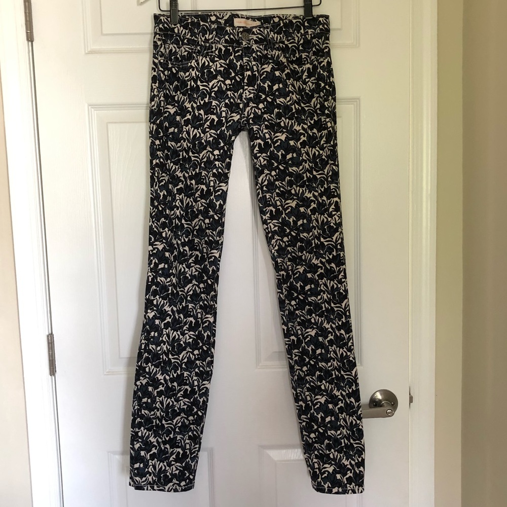 Tory Burch Floral Print Denim